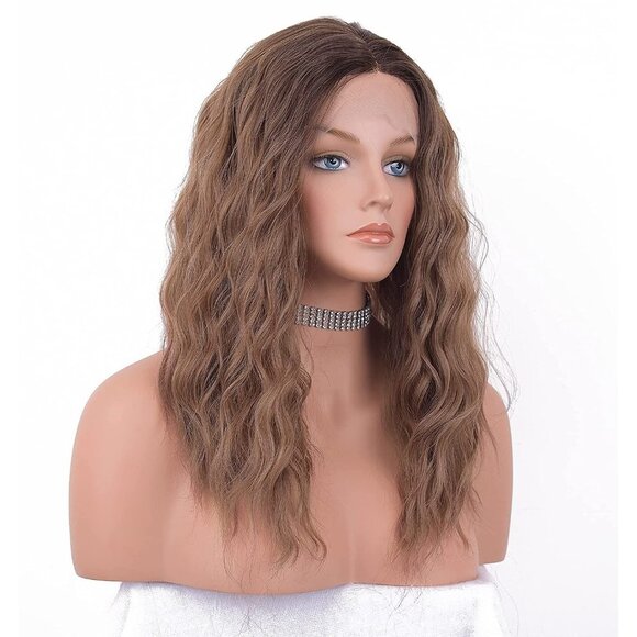 Ombre Brown Middle Part Lace Wig - Picture 3 of 6